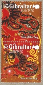 Gibraltar 2018 - Year of The Dog - Set of 2 stamps - MNH