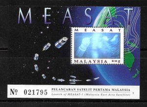 Malaysia 1996 East Asia Satellite Holographic image S/S Sc 577 MNH C17