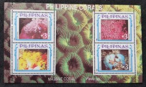 *FREE SHIP Philippines Corals 1994 Reef Underwater Ocean Marine Life (ms MNH