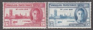 Somaliland Protectorate # 108-109, Peace Mint Hinged
