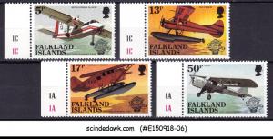 FALKLAND ISLANDS - 1983 BICENTENARY OF FIRST FLIGHT / AVIATION 4V MNH