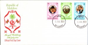Maldive Islands, Worldwide First Day Cover, Royalty