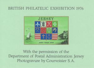 GB 1976 British Philatelic Exhibition on green paper Miniature Sheet MNH