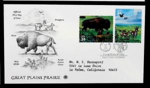 US STAMP SC #3506a-j GREAT PLAINS PRAIRIE FDC - LOT OF 5 2001