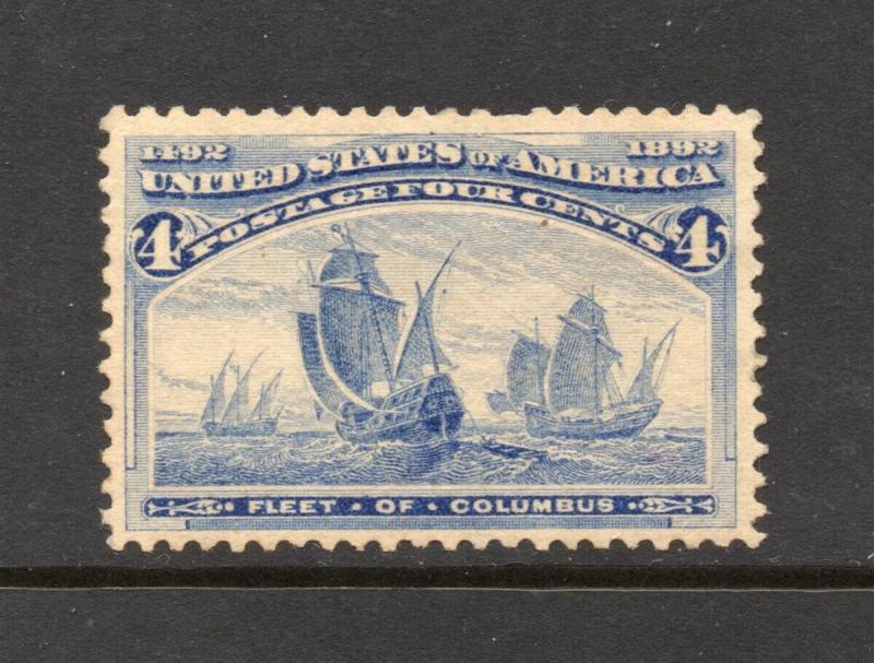 #233 4c Columbus   GREAT & Nice (MINT  Hinged) cv$87.50