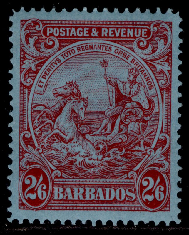 BARBADOS GV SG238a, 2s 6d carmine/blue, M MINT. Cat £32.