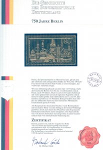 Germany Berlin 1987 Berlin 750 Years Mi.776 ( Gold stamp ) MNH