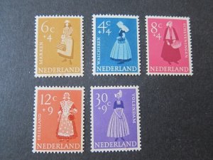 Netherlands 1958 Sc B321-25 set MH