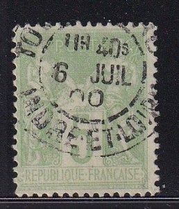 FRANCE 1876-78 - PEACE & COMMERCE - Type I USED CDS SON # 104