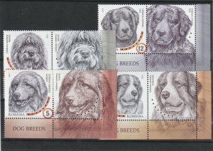 2019 ROMANIA STAMPS DOG BREEDS LABELS MNH ANIMALS CIOBANESC