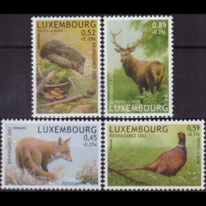 LUXEMBOURG 2002 - Scott# B431-4 Fauna Set of 4 NH