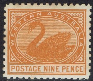 WESTERN AUSTRALIA 1902 SWAN 9D WMK V/CROWN PERF 11