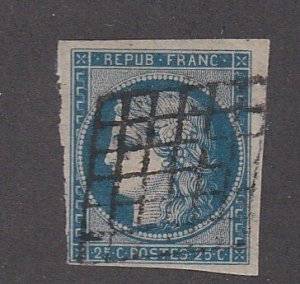 France # 6a, Ceres, Blue Bluish Color, Used, 13 Cat