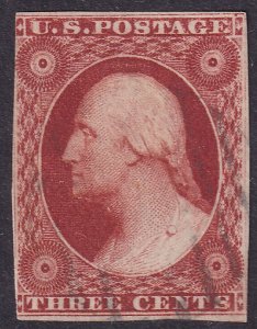 #10 Used, F-VF, Light cancel (CV $190 - ID46301) - Joseph Luft