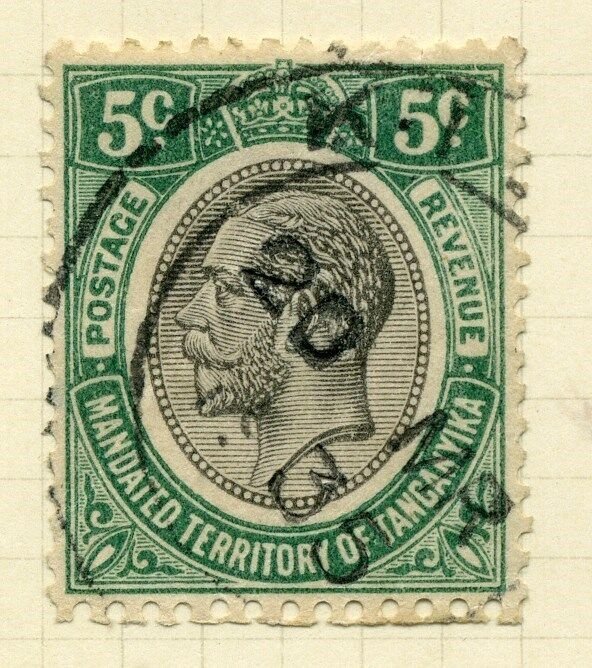 TANGANYIKA;  1927 early  GV issue fine used 5c. value, Shade