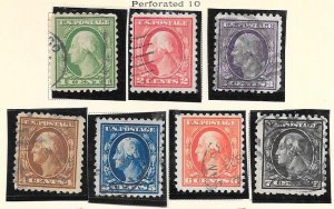 US# 463-469 Washington (U), CV. $43.75