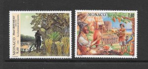 MONACO - CLEARANCE #1932-3 ART & ROBINSON CRUSOE MNH