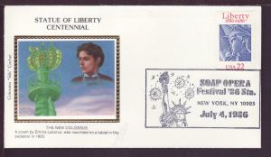 U.S 2224 Statue of Liberty Colorano Torch U/A FDC M501