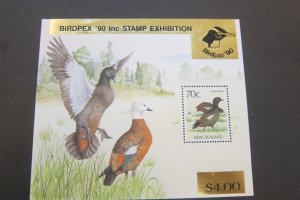 New Zealand 1988 Sc 832a Birdpex'90 Gold O/Prt MNH