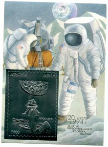 Abkhazia 1994 SPACE Apollo Stamp Silver foil Embossed s/s Perforated Mint (NH)