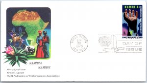 UN UNITED NATIONS FIRST DAY OF ISSUE COVER WFUNA SPECIAL CACHET #22