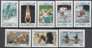 GAMBIA Sc# # 166-73 CPL MNH SET of 8 - 1992 SUMMER OLYMPICS in BARCELONA