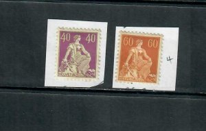 SWITZERLAND 1915 DEFINITIVES x2  MOUNTED MINT