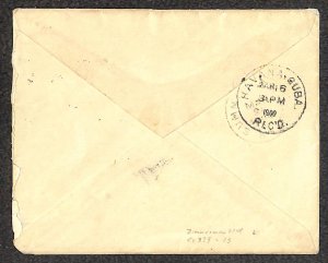 CUBA 228 STAMP MATANZAS POST HOSPITAL SURGEON SPANISH AMERICAN WAR COVER 1900