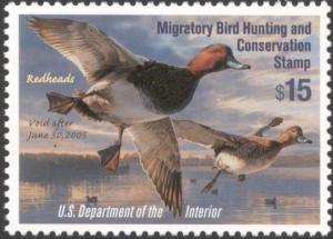 RW71, $15.00 Redheads Duck Stamp VF NH - Stuart Katz