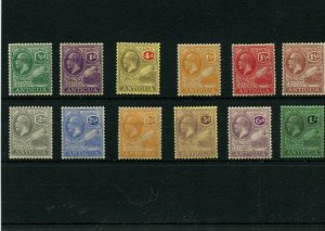 ANTIGUA #43, #44 - #53, 59  * mint hinged Cat Value $70 - stamps