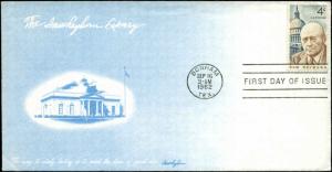 US FDC #1202 #M25 Sam Rayburn Library Cachet Bonham, TX Sam Rayburn  Unaddressed