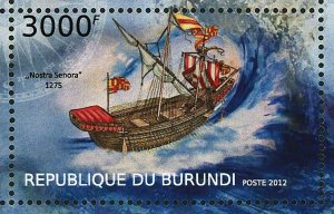 Medieval Ships Stamp Navire Normand Sandwich Ship S/S MNH #2858-2861 