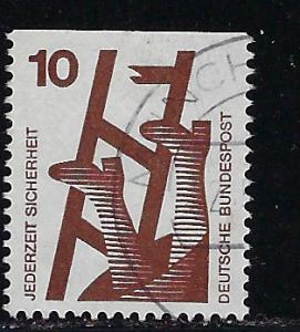 Germany Bund Scott # 1075, used, variation SE top