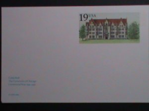 ​UNITED STATES-1991-CENTENNIAL-UNIVERSITY OF CHICAGO-COBB HALL-MNH- POST CARD-