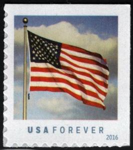 2016 47c Patriotic U.S. Flag, Booklet Single Scott 5054 Mint F/VF NH