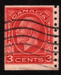 1933 Canada, 3c Used, King George V, Sc 207