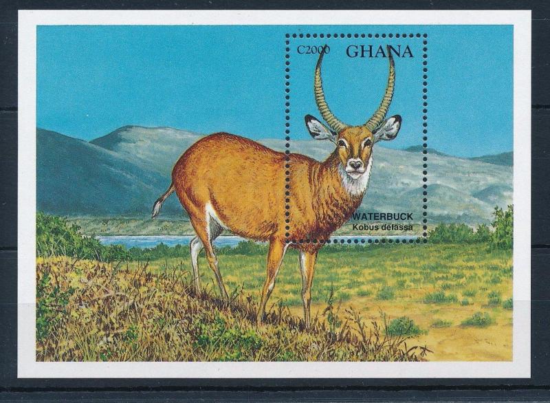 [30178] Ghana 1994 Wild Animals Mammals Waterbuck MNH Sheet