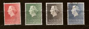 Netherlands 1954-1957 Scott #361-364 in fine-very fine used