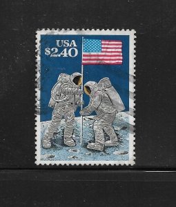 US Stamps: #2419; $2.40 Moon Landing 1989 Priority Mail Issue; Used