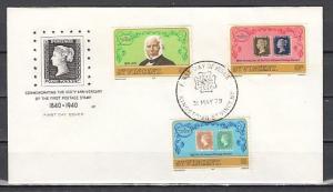 St. Vincent, Scott cat. 545-547. Roland Hill issue. First day cover. ^