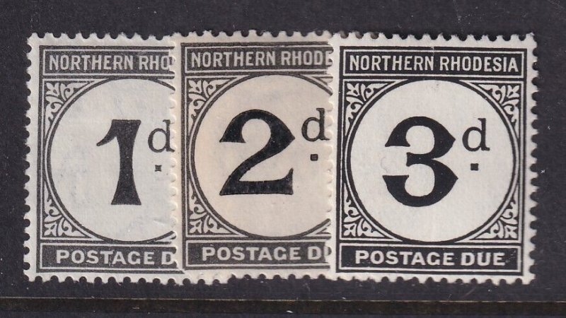 Northern Rhodesia, Scott J1-J3 (SG D1-D3), MLH