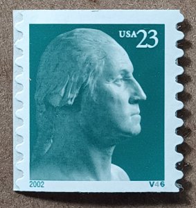 United States #3617 23c George Washington coil MNH plate #V46 (2002)