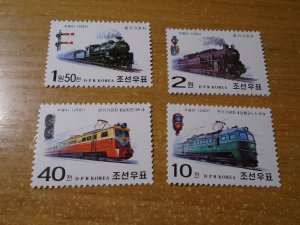 Trains  Korea  #  4204-07  MNH