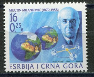 067 SERBIA and MONTENEGRO 2004 - M.Milankovic - Astronom - MNH(**) Set
