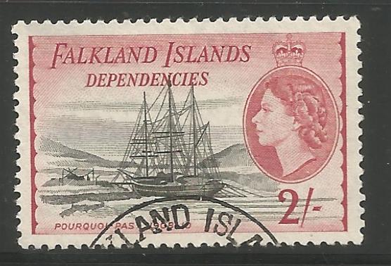 FALKLAND ISLANDS  1L29  USED, POURQUOI-PAS?