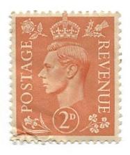 261 / SG488 - King George VI & National Emblems - 2d pale orange