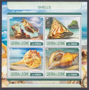 2017 Sierra Leone 8535-8538KL Marine fauna - Sea Shells 11,00 €