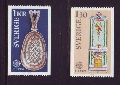 Sweden Sc 1159-60 1976 Europa stamp set mint NH