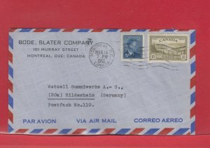 PEACE ISSUE COVER > GERMANY 1950 air mail Canada cover