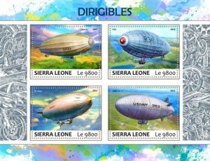 Sierra Leone - 2017 Dirigibles - 4 Stamp Sheet - SRL17706a